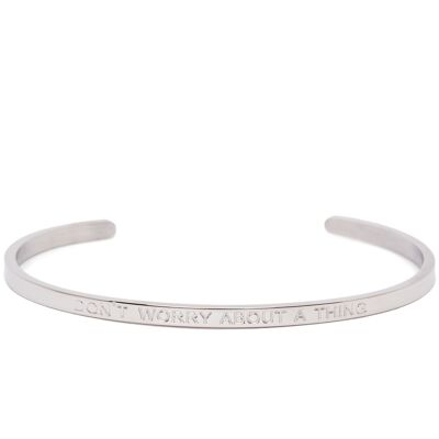 Don't Worry About a Thing - Quote Bangle (Plata)