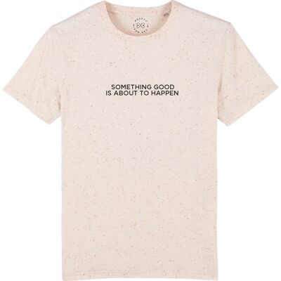 Something Good Is About To Happen Slogan Organic Cotton T-Shirt- Neppy Mandarin 14-16