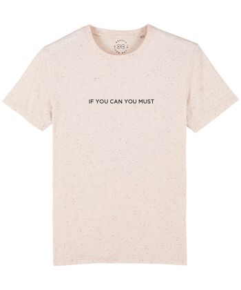 If You Can You Must T-shirt en coton biologique avec slogan - Neppy Mandarin 10-12