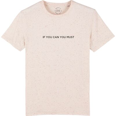 If You Can You Must Slogan Organic Cotton T-Shirt  - Neppy Mandarin 10-12