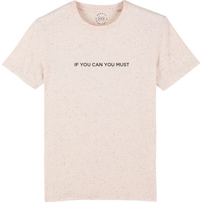 If You Can You Must Slogan Organic Cotton T-Shirt  - Neppy Mandarin 14-16