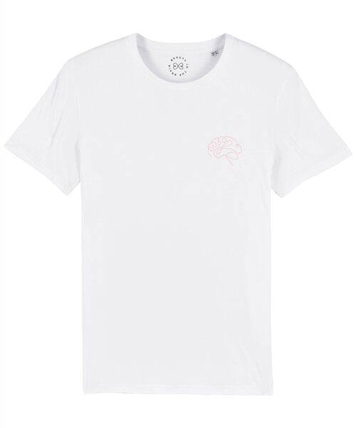 Brain Print Organic Cotton T-Shirt- White 6-8