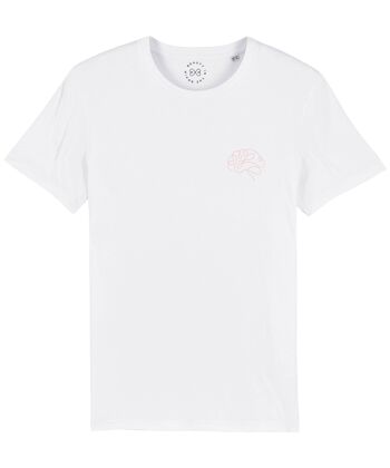 T-shirt En Coton Bio Imprimé Cerveau - Blanc 6-8