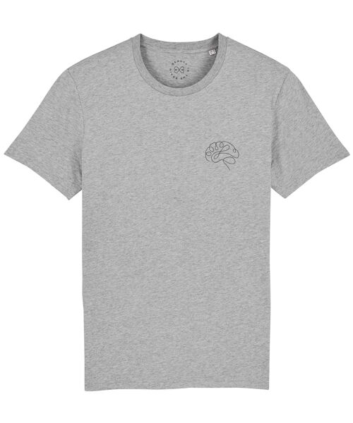 Brain Print Organic Cotton T-Shirt- Grey 6-8