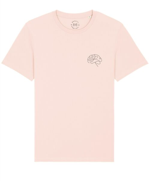 Brain Print Organic Cotton T-Shirt  - Candy Pink 10-12