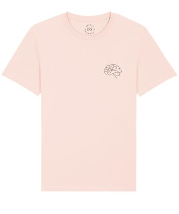T-Shirt En Coton Bio Imprimé Cerveau - Rose Bonbon 10-12