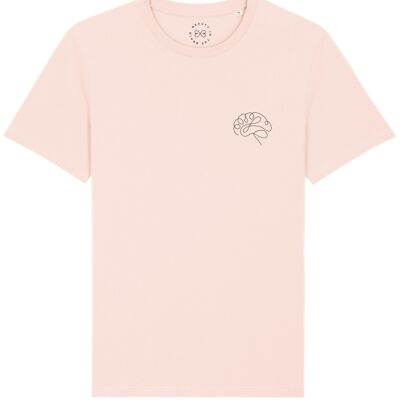 Brain Print Organic Cotton T-Shirt  - Candy Pink 18-20