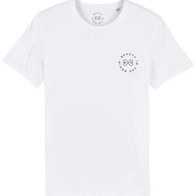 T-shirt BITB in cotone bio con logo - Bianco 14-16