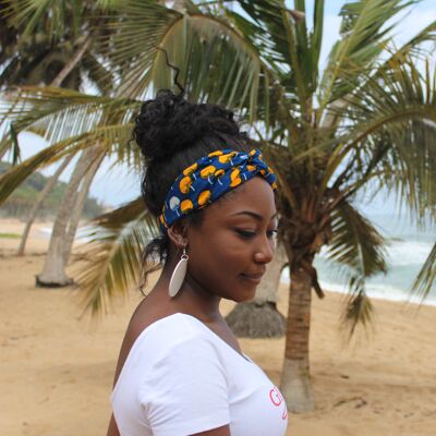 Headband Koffi en véritable wax de Côte d'Ivoire