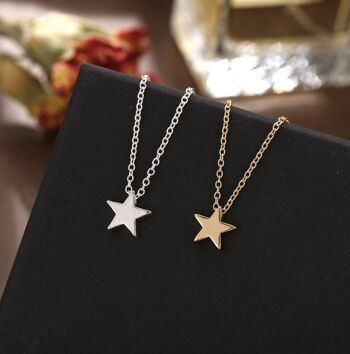 Collier Dainty Star Charm - Plaqué Or 1