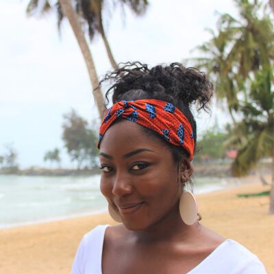 Headband Sekou en véritable wax de Côte d'Ivoire