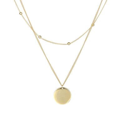 Layered Gold Coin Necklace
