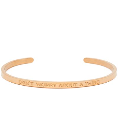 Don't Worry About a Thing - Quote Bangle - (Gold)