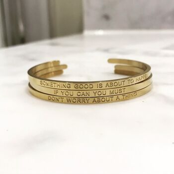 Ne vous inquiétez pas pour une chose - Bracelet de citation - (Or) 4