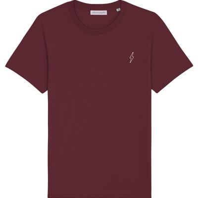 Lightning t-shirt burgundy