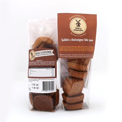 Chestnut-Black wheat shortbread-150 g