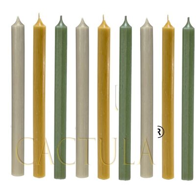 Dinner candles 28 cm 9 PCS in 3 Colors | Charming