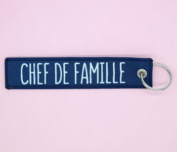 Porte-clés Chef de Famille - cadeau fête des pères - cadeau naissance - papa -