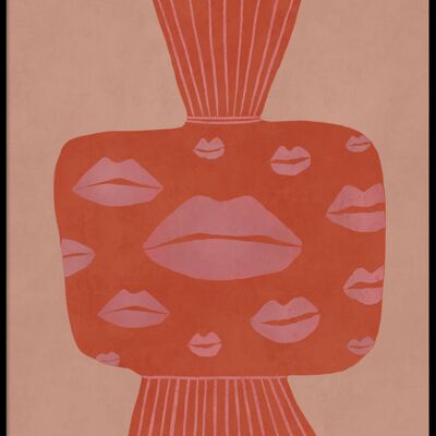 Lips vase poster