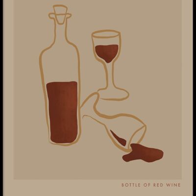 Affiche de bouteille de vin rouge