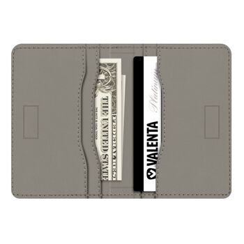 Porte-cartes Snap Cuir Gris 5