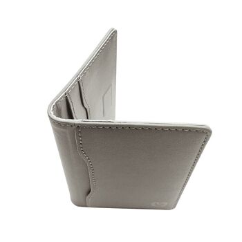 Porte-cartes Snap Cuir Gris 6