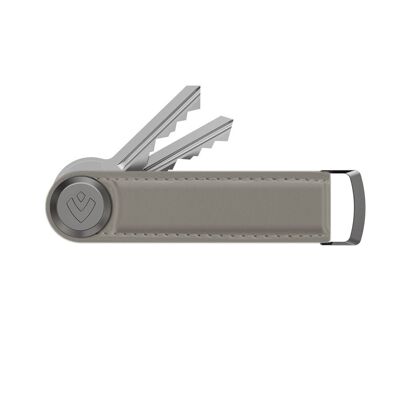 Key Organizer Snap Leather Grey