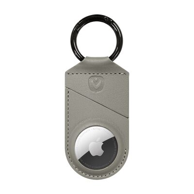 Estuche AirTag Snap Cuero Gris