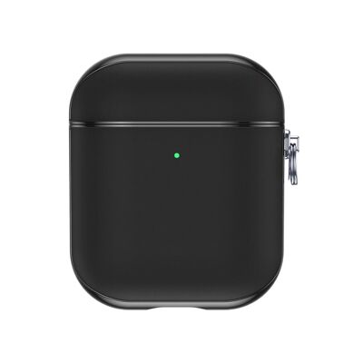 Funda AirPods Leder Snap Gen 1/2 Zwart