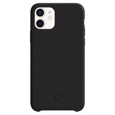 Cover posteriore Snap Luxe in pelle nera per iPhone 11