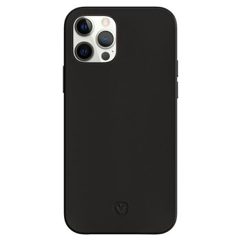 Coque Arrière Snap Luxe Leer Noir iPhone 12 - 12 Pro 1