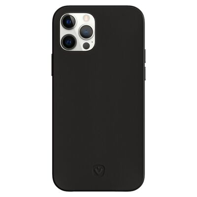 Cover posteriore Snap Luxe Leer Zwart iPhone 12 Pro Max