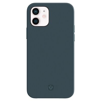 Carcasa Trasera Snap Luxe Leer Blauw iPhone 12 Mini