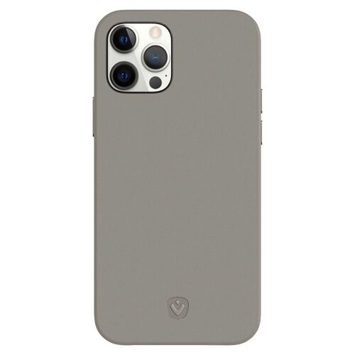 Back Cover Snap Luxe Leer Grijs iPhone 12 Pro Max