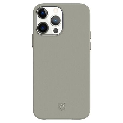 Tapa Trasera Snap Luxe Leer Grijs iPhone 13 Pro