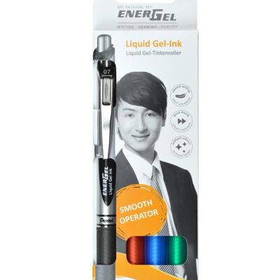 Pentel Energel Set Colour BL77-4 Or-Rz-Lbl-Vi