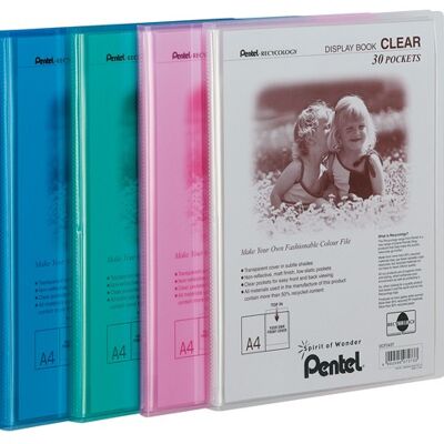 Pentel Displaybook Clear 30 Pink