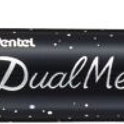 Pentel Dual Metallic Brush XGFH-DVX Violet - Metallic Blauw