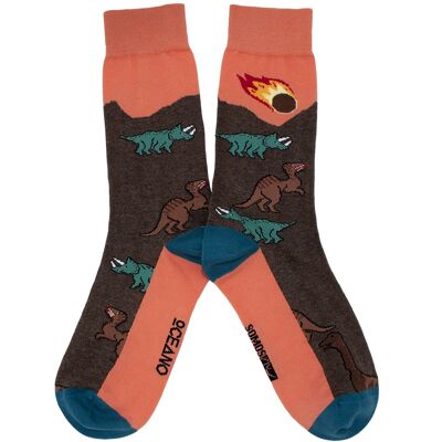 Braune Dinosaurier Socken