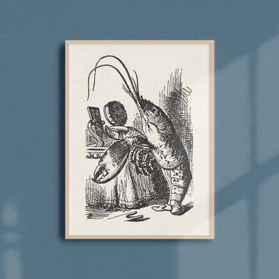 Poster 21x30 - L'aragosta è vestita davanti allo specchio