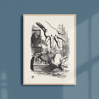 Poster 21x30 - La mano di Alice cattura il coniglio
