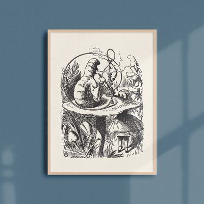 21x30 poster - Alice meets the caterpillar