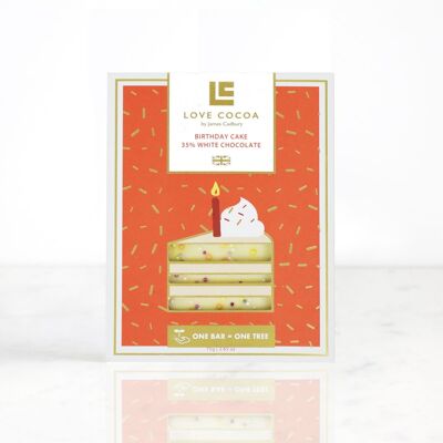 Birthday Cake 35% White Chocolate Bar