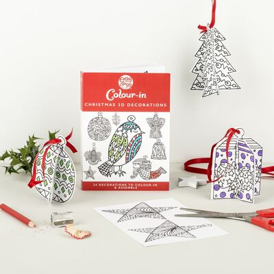 Carnet de cartes - Décorations de Noël en 3D