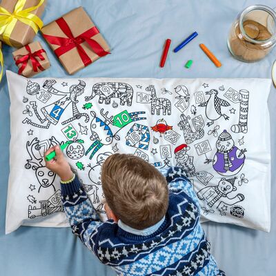 Colour-in Pillowcase - Christmas