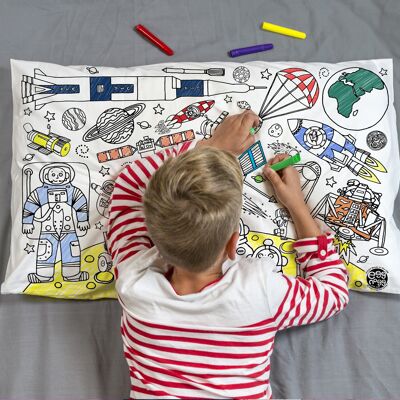 Colour-in Pillowcase - Space