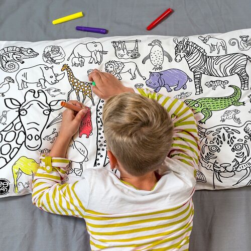 Colour-in Pillowcase -Animals