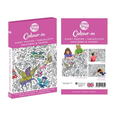 Giant Poster / Tablecloth - Unicorns & Fairies (NEW)