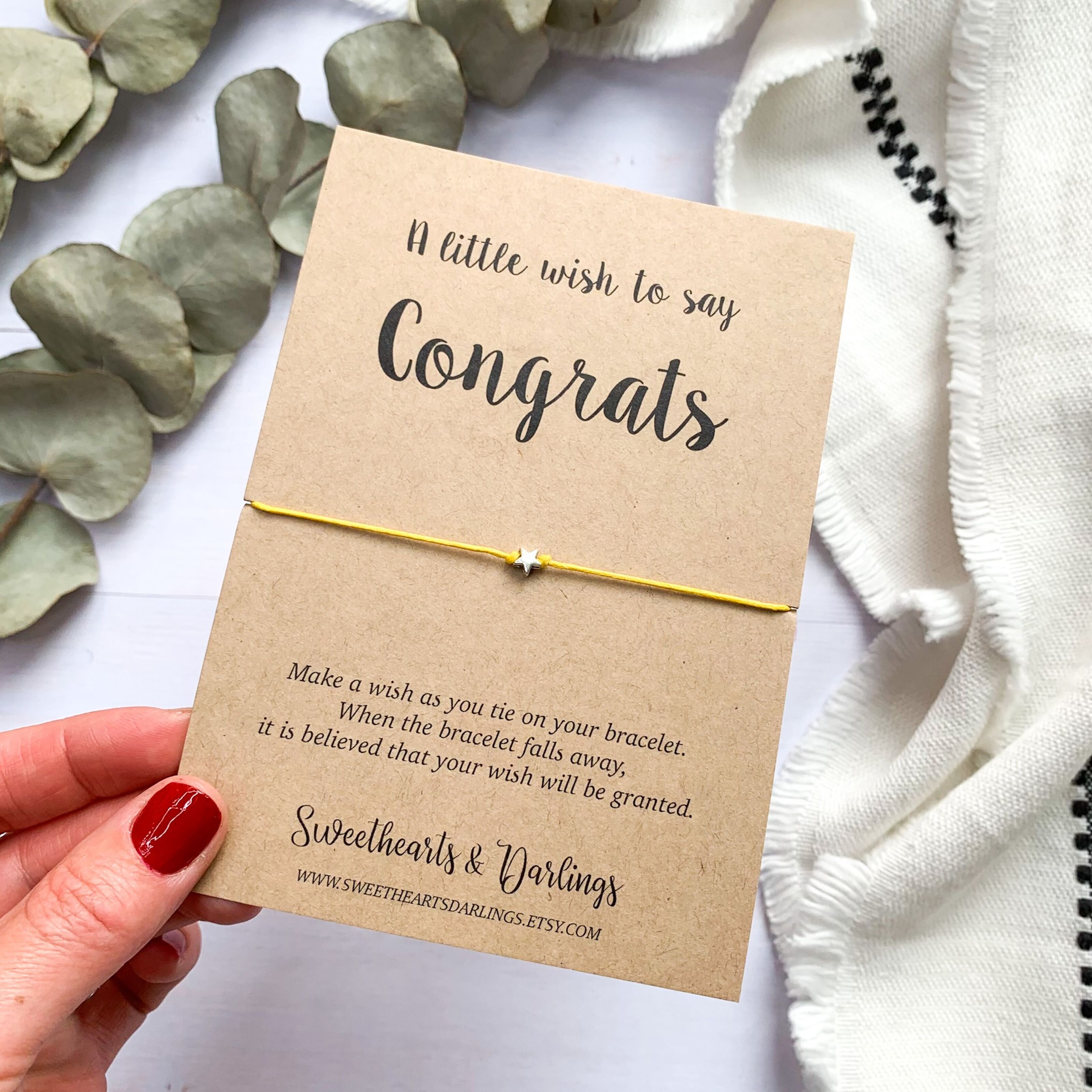 Buy wholesale A Little Wish To Say Congrats- Wish Bracelet