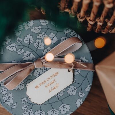 Trio d'étiquettes de Noël en bois